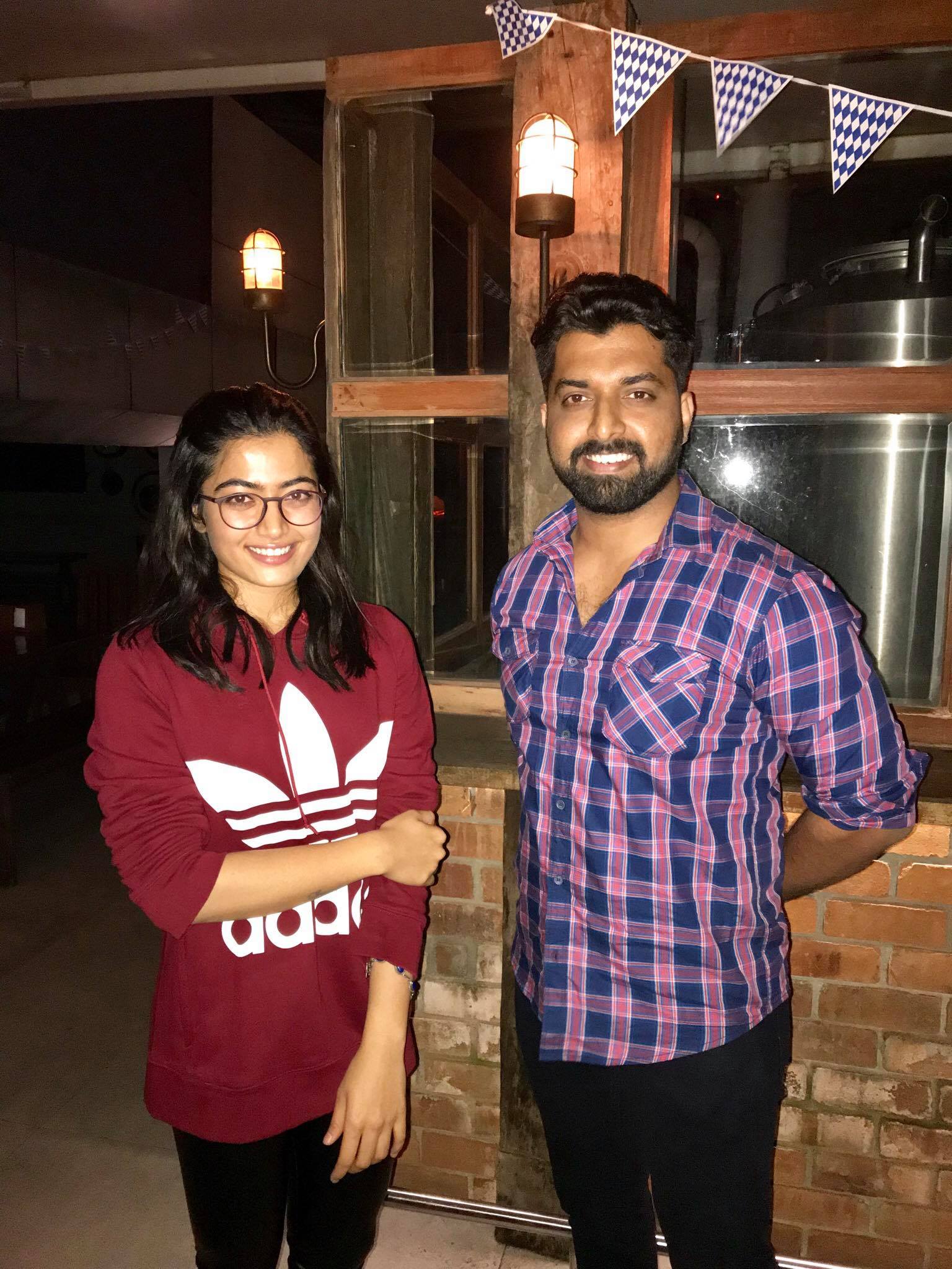 Aakarsh with Rashmika Mandanna